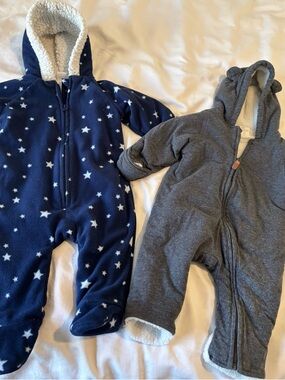 3 for $15😍 H&M Navy Star Hooded Sherpa-Lined One-Piece